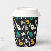 Alphabet Random Letters Art Pappbecher (Rechts)