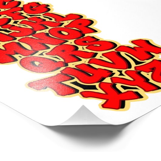 Alphabet Red Fotodruck (Ecke)