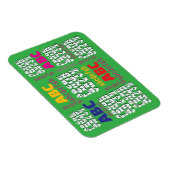 Alphabet Regenbogen Grün Kühlschrank Magnet (Rechte Seite)