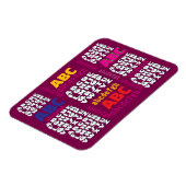 Alphabet Regenbogen-Wein-Kühlschrank    Magnet (Linke Seite)