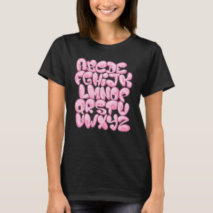 Alphabet Retro Graffiti ABCs zurück ins Scho T-Shirt