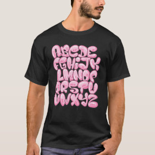 Alphabet Retro Graffiti ABCs zurück ins Scho T-Shirt