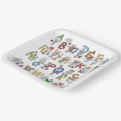Alphabet Roboter Pappteller (Gewinkelt)