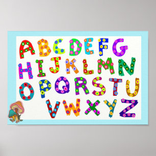 Alphabet rosa Poster
