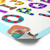 Alphabet-rosa-Poster Poster (Ecke)