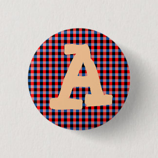 Alphabet-rotes Blau blockiert Knopf Button