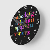 Alphabet Runde Wanduhr (Winkel)