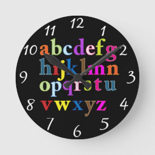 Alphabet Runde Wanduhr