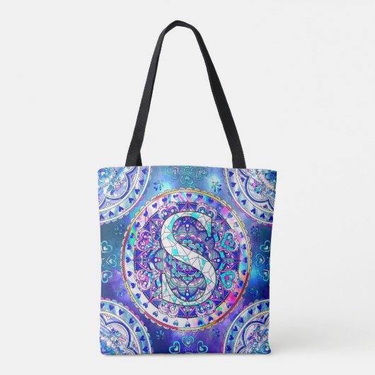 Alphabet S mandala Tasche (Rückseite)