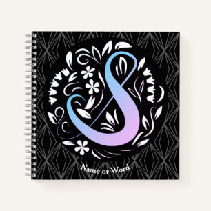 Alphabet S Monogram Handwriting Notizblock