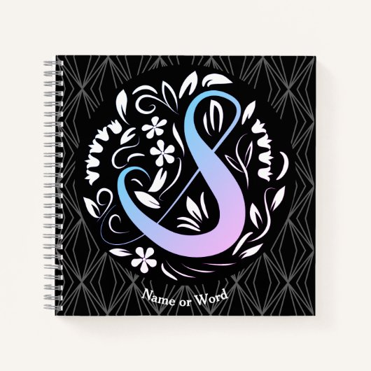 Alphabet S Monogram Handwriting Notizblock (Vorderseite)