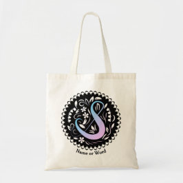 Alphabet S Monogram Handwriting Tragetasche