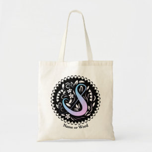 Alphabet S Monogram Handwriting Tragetasche