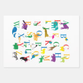Alphabet Safari Wrapping Paper Sheets Geschenkpapier Set (Vorderseite 3)