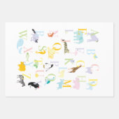 Alphabet Safari Wrapping Paper Sheets Geschenkpapier Set (Vorderseite 2)