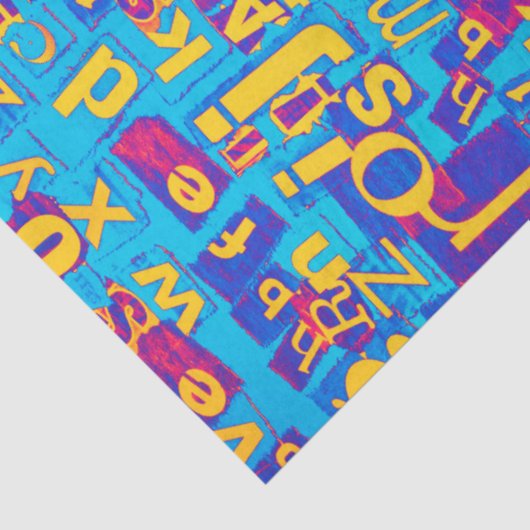 Alphabet-Sammelpapier Seidenpapier (Ausschnitt)