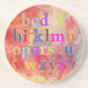 Alphabet Sandstein Untersetzer