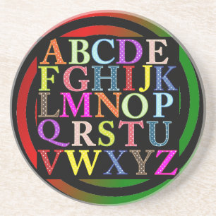 Alphabet Sandstone Untersetzer