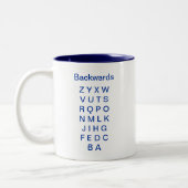 Alphabet schickt und rückwärts Tasse nach (Links)