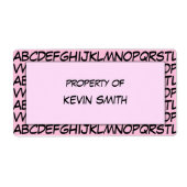 Alphabet School Labels (Vorne)