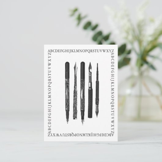 Alphabet School Postkarte (Stehend Vorderseite)