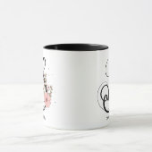 Alphabet Script Letter S Floral Monogram Blume Tasse (Zentrum)