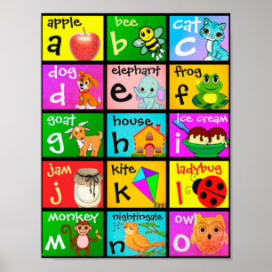 Alphabet Seite 1 Poster