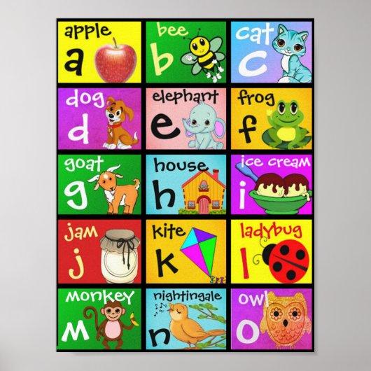 Alphabet Seite 1 Poster (Vorne)