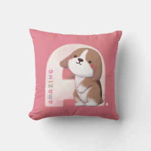 Alphabet Series: "A" Phantastische Beagle Illustra Kissen