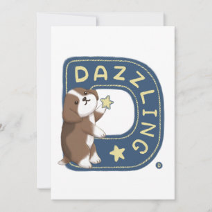 Alphabet Series: "D" Illustration des dazzling Bea Einladung