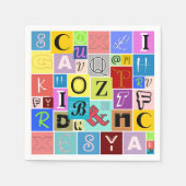 Alphabet Serviette (Vorderseite)