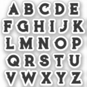 Alphabet-Set-Großbuchstaben Aufkleber (Vorderseite)