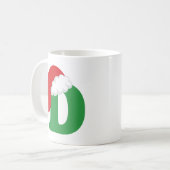 Alphabet-Shirt des Weihnachtsbuchstabe-D Kaffeetasse (Vorderseite Links)