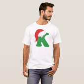 Alphabet-Shirt des Weihnachtsbuchstabe-K T-Shirt (Vorne ganz)