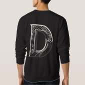 Alphabet Shirt mit Letter D Basic Sweatshirt (Rückseite)