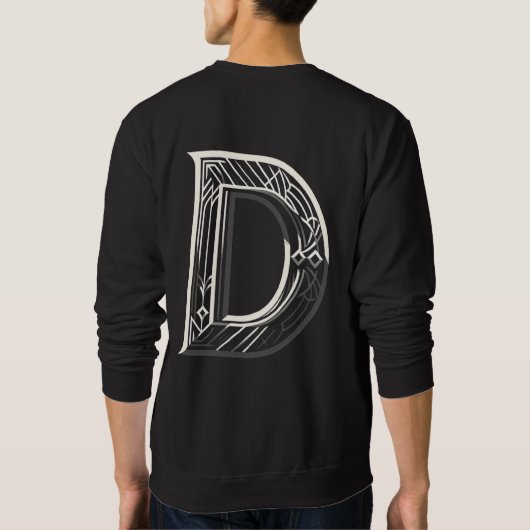 Alphabet Shirt mit Letter D Basic Sweatshirt (Rückseite)