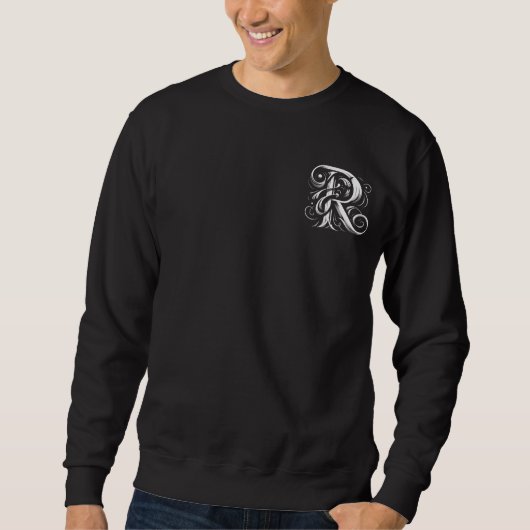 Alphabet Shirt mit Letter R Basic Sweatshirt (Vorderseite)