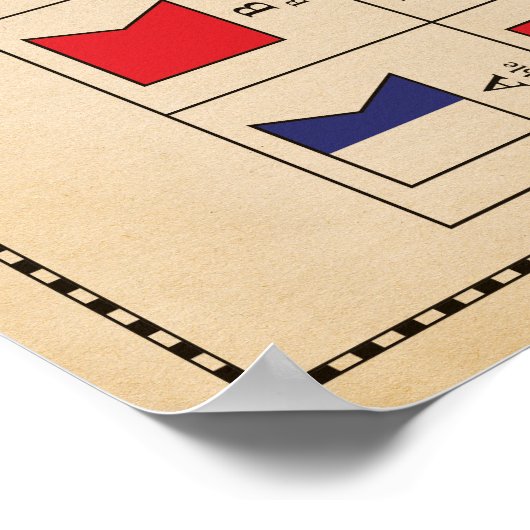 Alphabet Signal Flag Poster (Ecke)