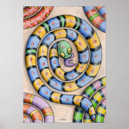 Alphabet Snake Poster von Denis Gaston Art