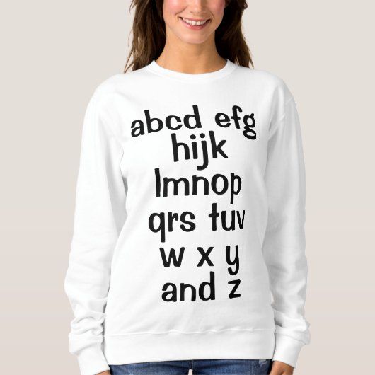 Alphabet Song ABCs Women's Sweatshirt (Vorderseite)