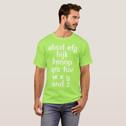 Alphabet Song Men's T - Shirt (Vorne ganz)