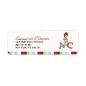 Alphabet Soup ABC Bird Custom Address Labels (Vorne)