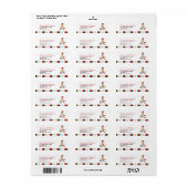 Alphabet Soup ABC Bird Custom Address Labels (Vorne)