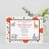 Alphabet Soup Dots 12x18 Baby Dusche Einladung (Stehend Vorderseite)