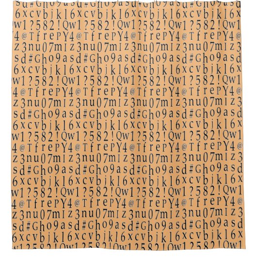 Alphabet Soup Duschvorhang (Vorderseite)