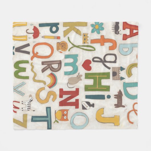 Alphabet Soup Fleecedecke (Vorderseite (Horizontal))