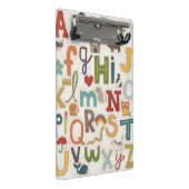 Alphabet Soup Mini Klemmbrett (Schrägansicht)
