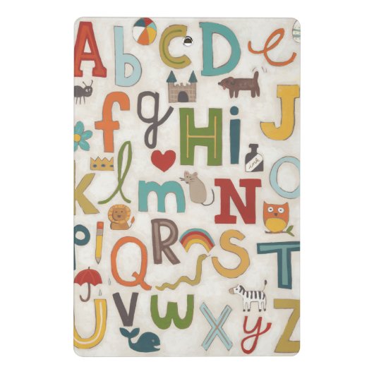 Alphabet Soup Mini Klemmbrett (Rückseite)