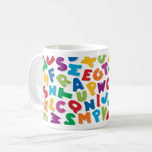 Alphabet Soup Mug Kaffeetasse (Vorderseite Links)