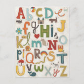 Alphabet Soup Postkarte (Vorderseite)